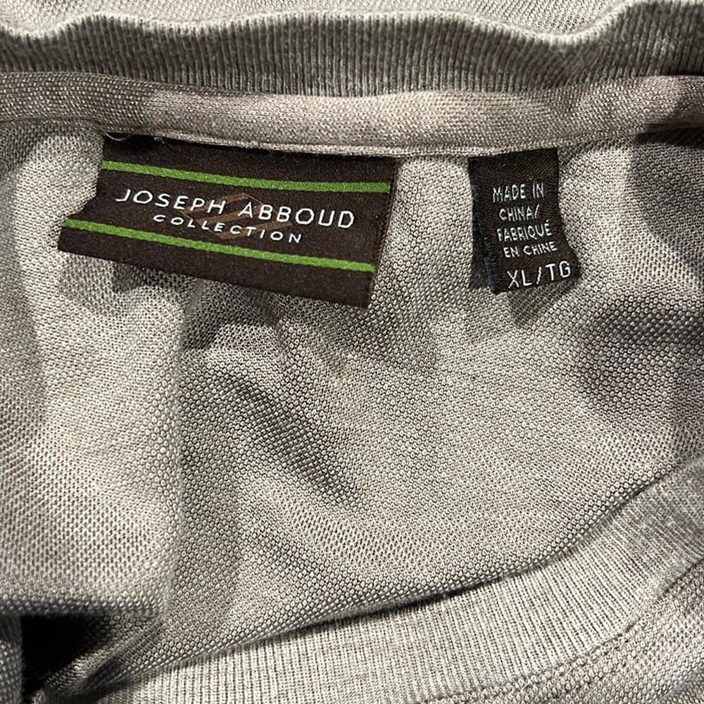 Joseph Abboud Silk Basic Elements Grey T Shirt Si… - image 2